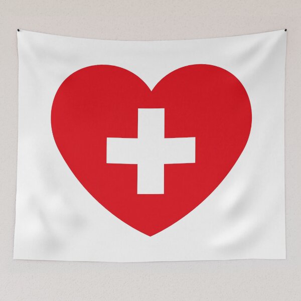 Item preview, Heart With Swiss Cross (I Love Switzerland / 1C) designed and sold by MrFaulbaum.