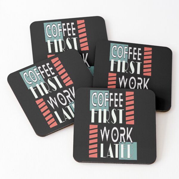 Item preview, Coffee First Work Later designed and sold by BumbleChynxBee.