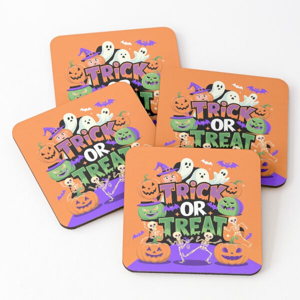 Item preview, Trick or Treat Festive Halloween Typography Design designed and sold by Lisa Pearlman.