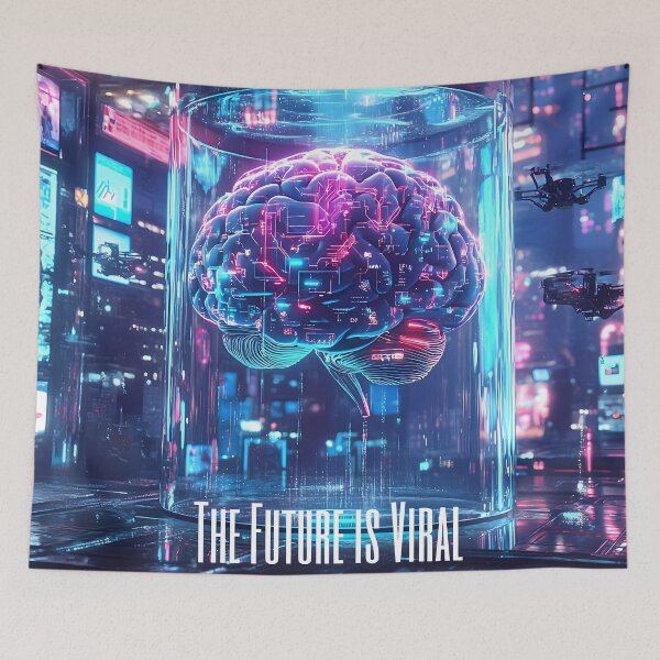 Item preview, Neon Mind: The Future is Viral designed and sold by AI-Only Creations.