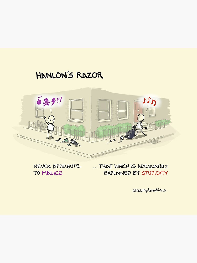 Thumbnail 5 of 5, Mouse Pad, Hanlon's Razor designed and sold by sketchplanator.