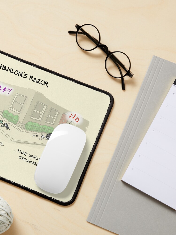 Thumbnail 3 of 5, Mouse Pad, Hanlon's Razor designed and sold by sketchplanator.