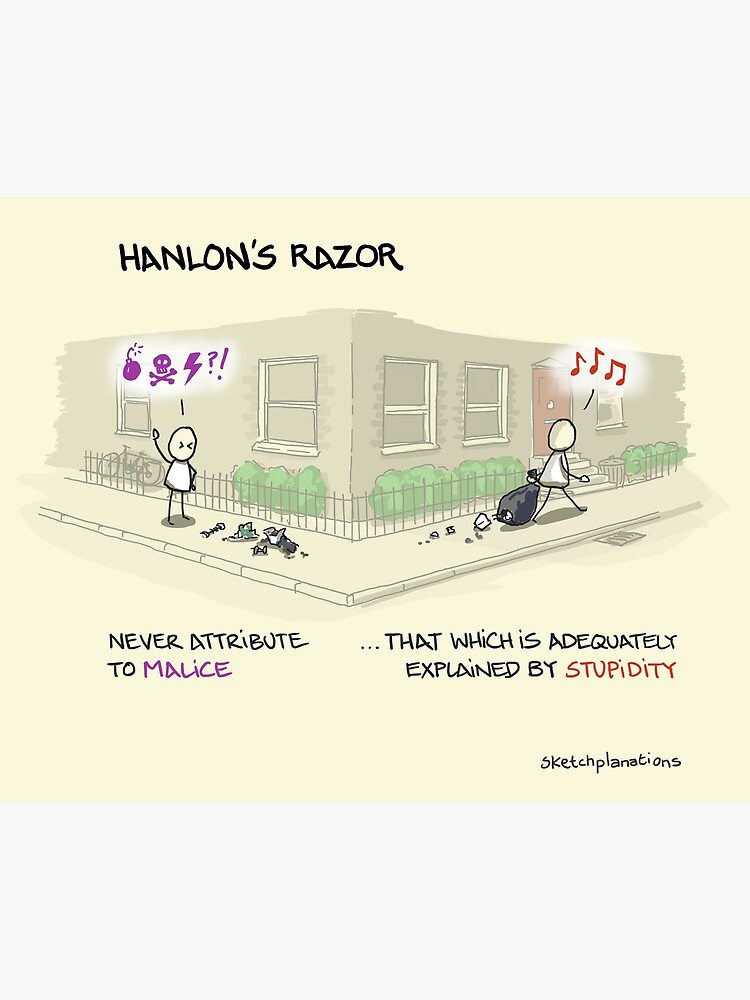 Thumbnail 3 of 3, Poster, Hanlon's Razor designed and sold by sketchplanator.