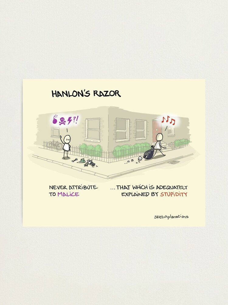 Thumbnail 1 of 3, Photographic Print, Hanlon's Razor designed and sold by sketchplanator.
