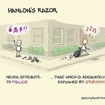 Artwork thumbnail, Hanlon's Razor by Sketchplanations
