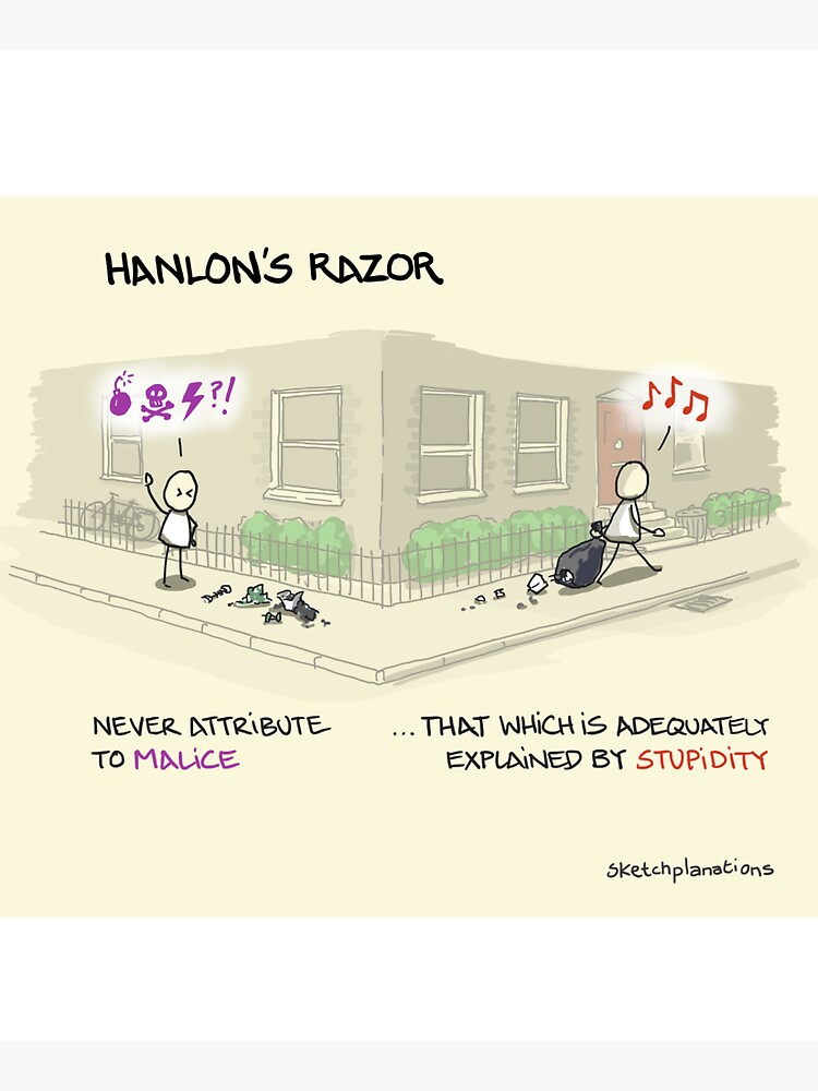 Thumbnail 5 of 5, Tote Bag, Hanlon's Razor designed and sold by sketchplanator.