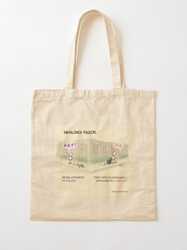 Thumbnail 2 of 5, Tote Bag, Hanlon's Razor designed and sold by sketchplanator.