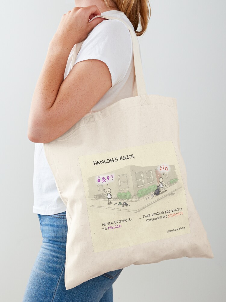 Thumbnail 1 of 5, Tote Bag, Hanlon's Razor designed and sold by sketchplanator.