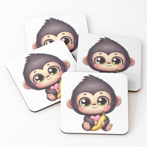 Item preview, Banana Love Kawaii Gorilla designed and sold by istoriadesign.