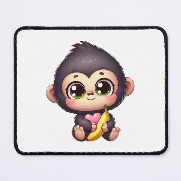 Item preview, Banana Love Kawaii Gorilla designed and sold by istoriadesign.
