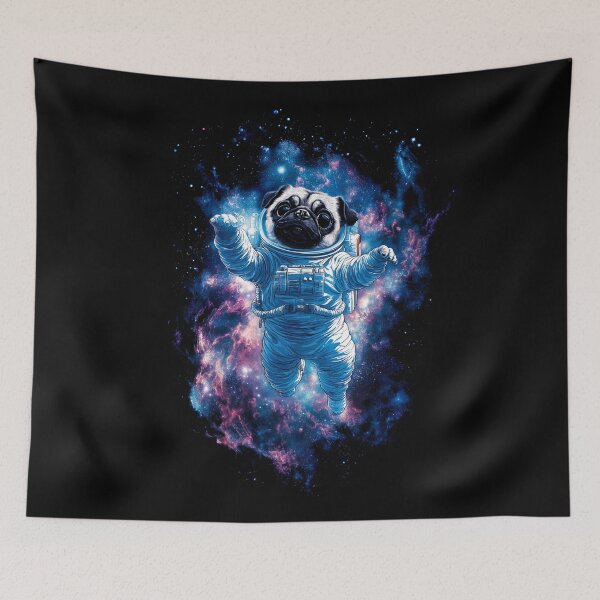 Item preview, Adorable Pug Astronaut Floating Through Outer Space designed and sold by Vinson-MFG.