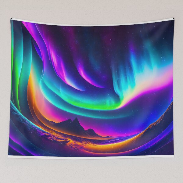Item preview, Abstract Design - Northern Lights in the Sky designed and sold by cabana.space.