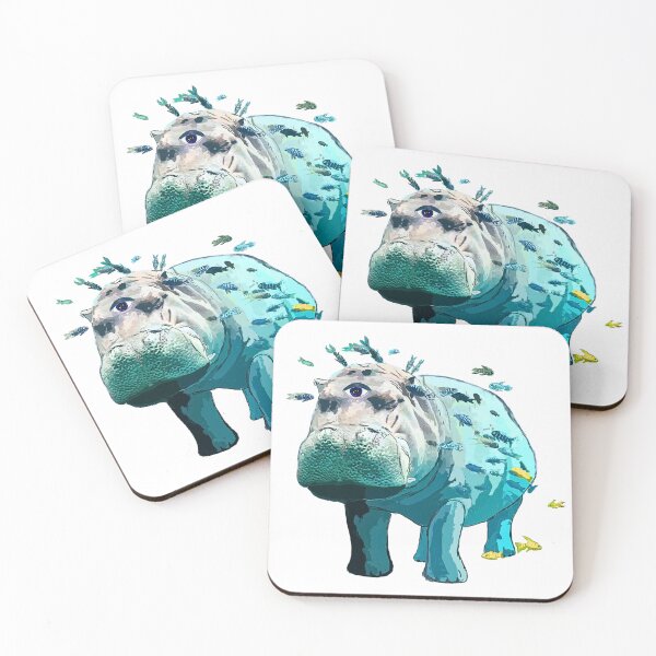 Item preview, Fantasy Hippo: One-Eyed Wonder designed and sold by TeddyDuckling.