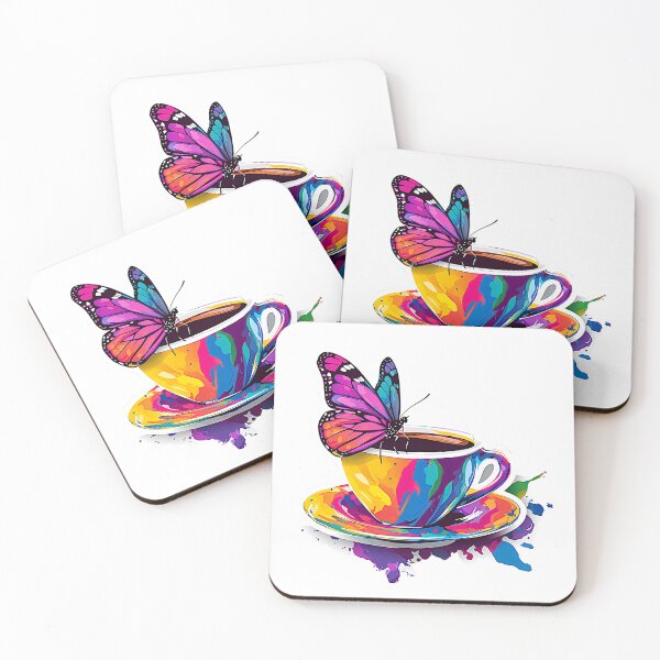 Item preview, Butterfly on Colorful Cup designed and sold by VictoriaReznik.