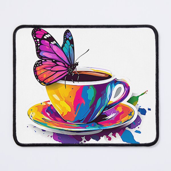 Item preview, Butterfly on Colorful Cup designed and sold by VictoriaReznik.
