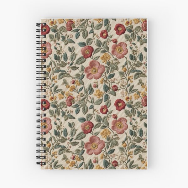 Item preview, Faux Embroidery Botanical Floral Pattern designed and sold by FlowerMeFlorals.