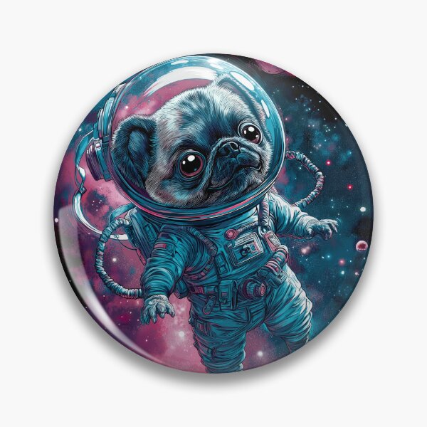 Item preview, Adorable Pug Astronaut Floating in Space designed and sold by Vinson-MFG.