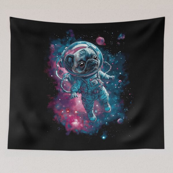 Item preview, Adorable Pug Astronaut Floating in Space designed and sold by Vinson-MFG.