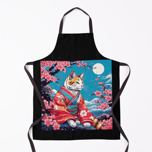 Item preview, japanese aesthetic cat kimono designed and sold by Catophile.