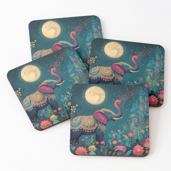 Item preview, Colourful Holi Indian Elephant  designed and sold by BeatnikBuddha.