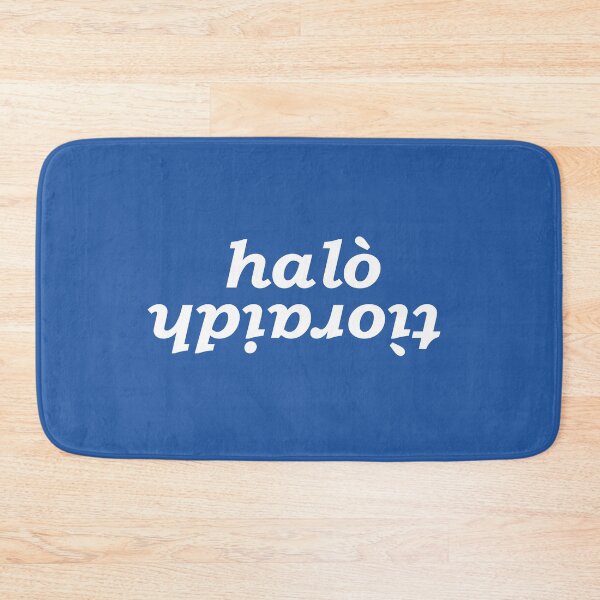 Item preview, halò tìoraidh (hello cherrio in Scottish Gaelic) with blue background designed and sold by Mamaidh Made.