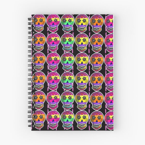 Item preview, Estampado de calavera de azúcar con arcoíris designed and sold by rainbowdazzle.
