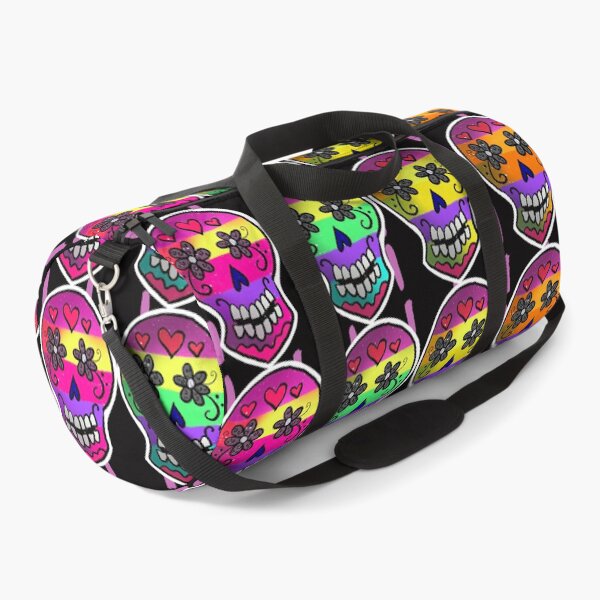 Item preview, Estampado de calavera de azúcar con arcoíris designed and sold by rainbowdazzle.