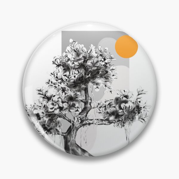 Item preview, "Stunning Bonsai Tree Drawing in Charcoal: A Captivating Black and White Artwork" designed and sold by Pandositive.
