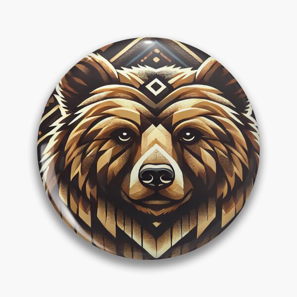 Item preview, Powerful bear in tribal geometric design designed and sold by FAONIM.