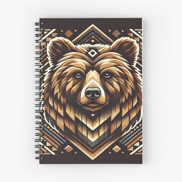 Item preview, Powerful bear in tribal geometric design designed and sold by FAONIM.