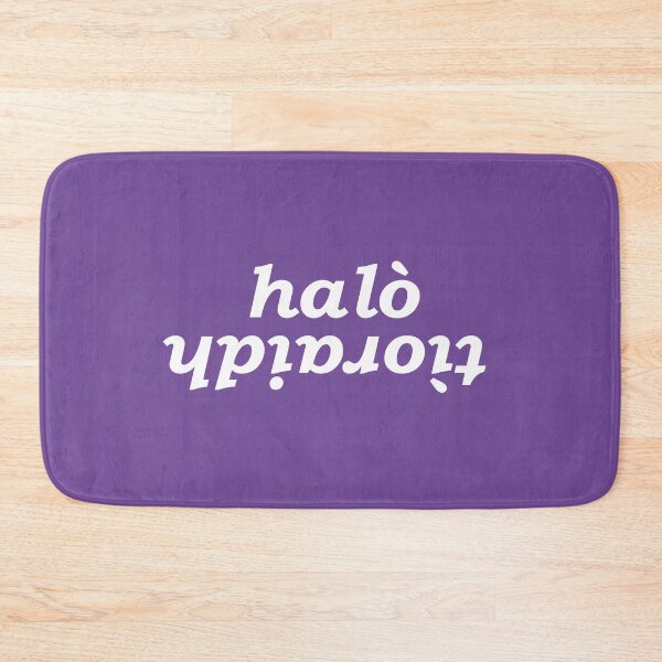 Item preview, halò tìoraidh (hello cherrio in Scottish Gaelic) with purple background designed and sold by Mamaidh Made.