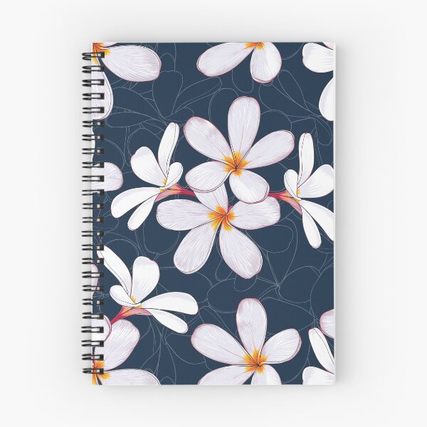 Item preview, Elegante estampado de flores blancas sobre azul marino designed and sold by ArtLab-store.