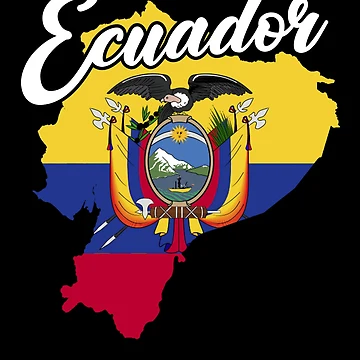Imagen de la obra Ecuador Map Flag Proud Ecuadorians Patriotic Ecuador Gear de DynamicDesign