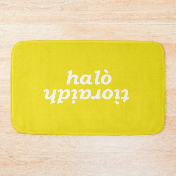 Item preview, halò tìoraidh (hello cherrio in Scottish Gaelic) with yellow background designed and sold by Mamaidh Made.