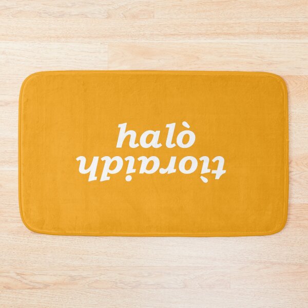 Item preview, halò tìoraidh (hello cherrio in Scottish Gaelic) with orange background designed and sold by Mamaidh Made.
