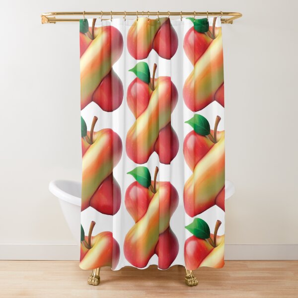 APPLE LETTER X Shower Curtain