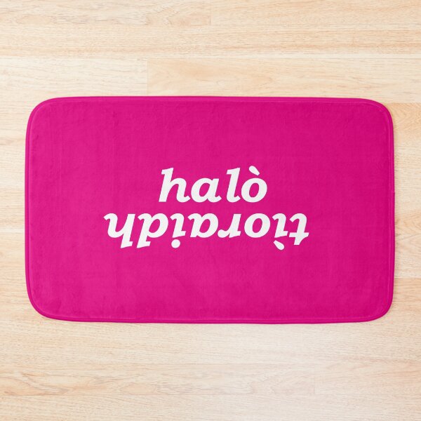 Item preview, halò tìoraidh (hello cherrio in Scottish Gaelic) with pink background designed and sold by Mamaidh Made.