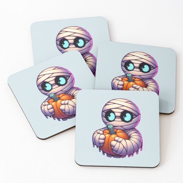 Item preview, Cute Mummy Holding Pumpkin Illustration designed and sold by Kwanbaba21.