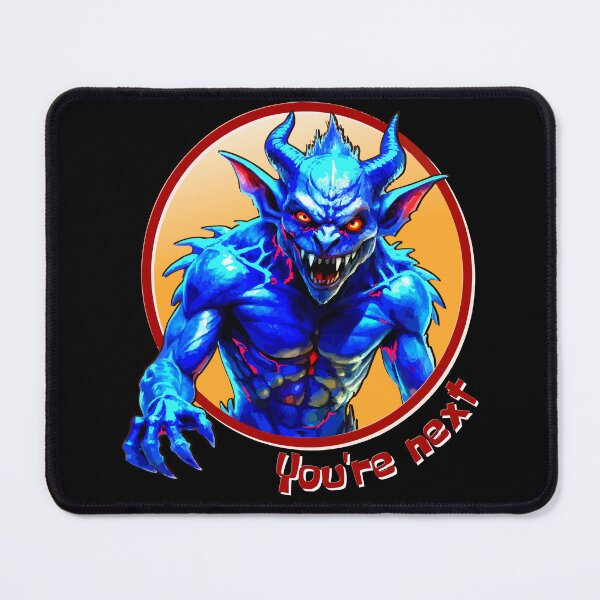Item preview, Fierce Blue Monster with Fangs and Claws Ready to Attack designed and sold by VikArtStudio.