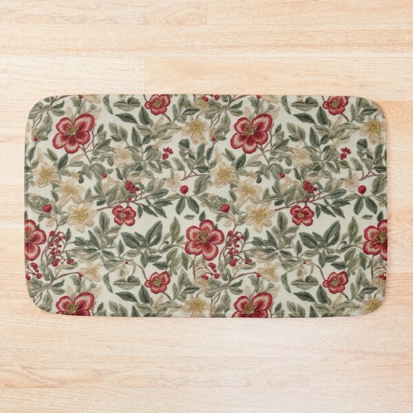 Item preview, Faux Embroidery Botanical Flower Pattern designed and sold by FlowerMeFlorals.
