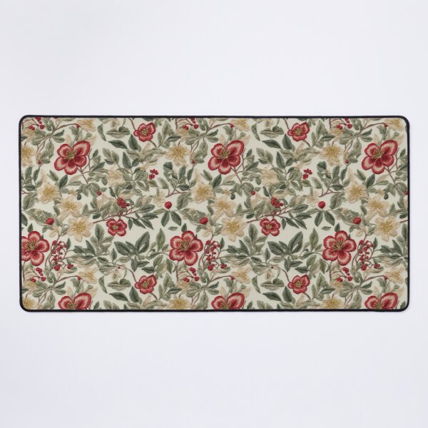 Item preview, Faux Embroidery Botanical Flower Pattern designed and sold by FlowerMeFlorals.