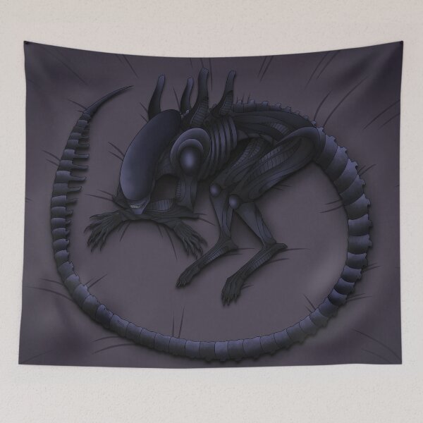 Item preview, Alien Sleeping Xenomorph designed and sold by AbyssHorizon.