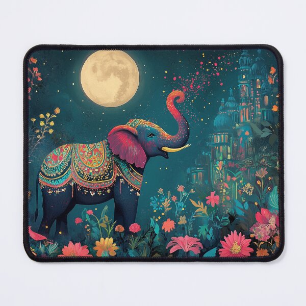 Item preview, Colourful Holi Indian Elephant  designed and sold by BeatnikBuddha.