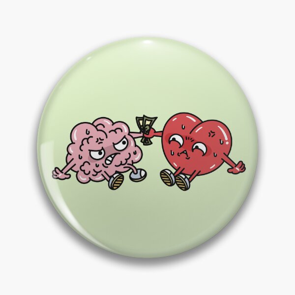 Item preview, My heart and brain are fighting for money. designed and sold by Pixcass.