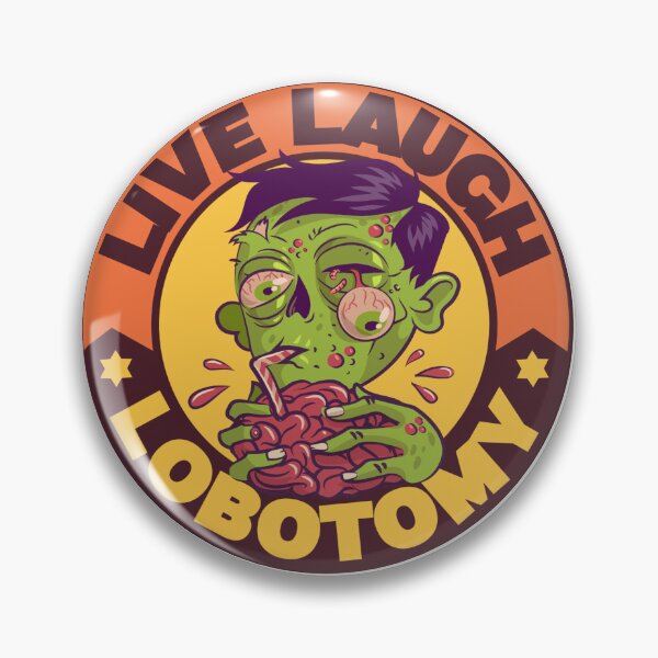 Item preview, Colorful, Funny Live Laugh Lobotomy Skull  designed and sold by Soy-el-Soil.