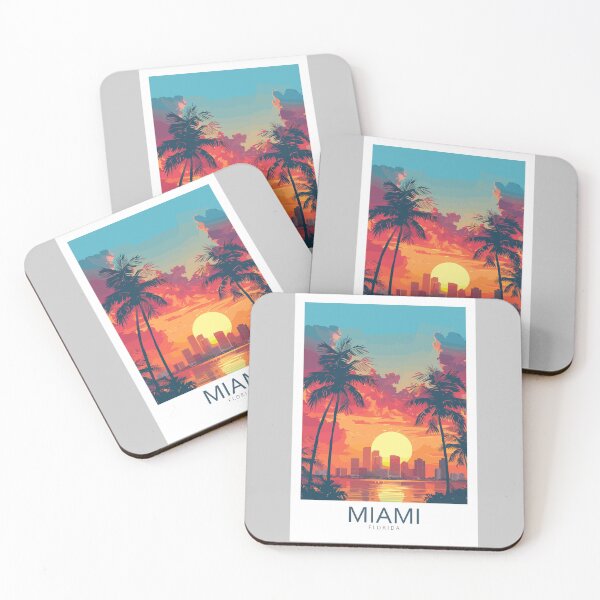 Item preview, Miami Florida - United States - Travel art designed and sold by Marciolini.