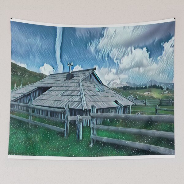 Item preview, Wooden Hut on the Mountain designed and sold by PekiStore.
