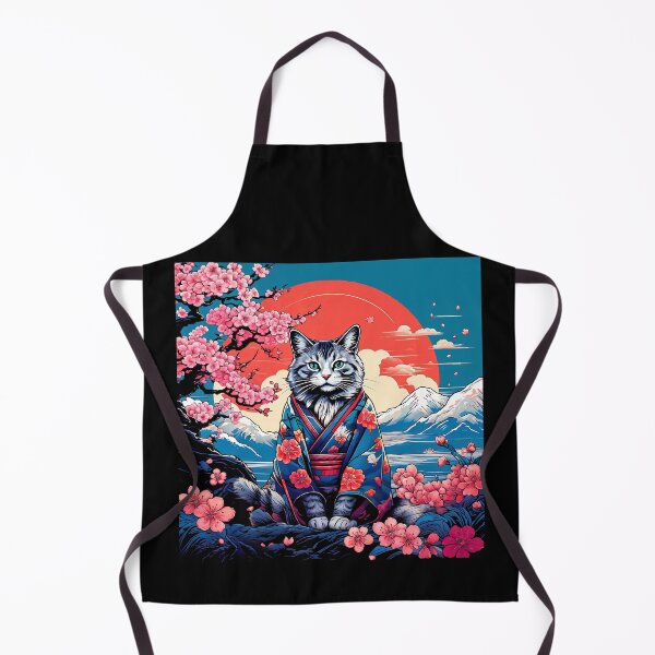 Item preview, japanese aesthetic cat kimono designed and sold by Catophile.