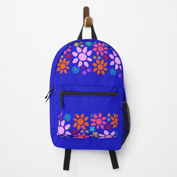 Item preview, Flowery Powery in Royal Blue designed and sold by AnOffbeatArtist.