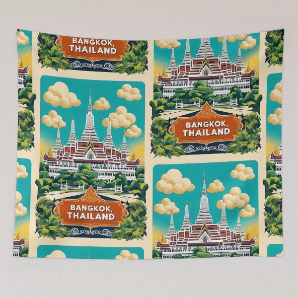 Item preview, Bangkok Thailand Vintage Travel Tourism  designed and sold by TravelersGems.